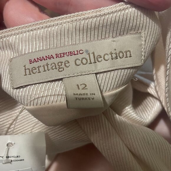 Banana Republic | Ivory Heritage Collection Lined Strappy Grommet Dress 12 NWT - Picture 6 of 7